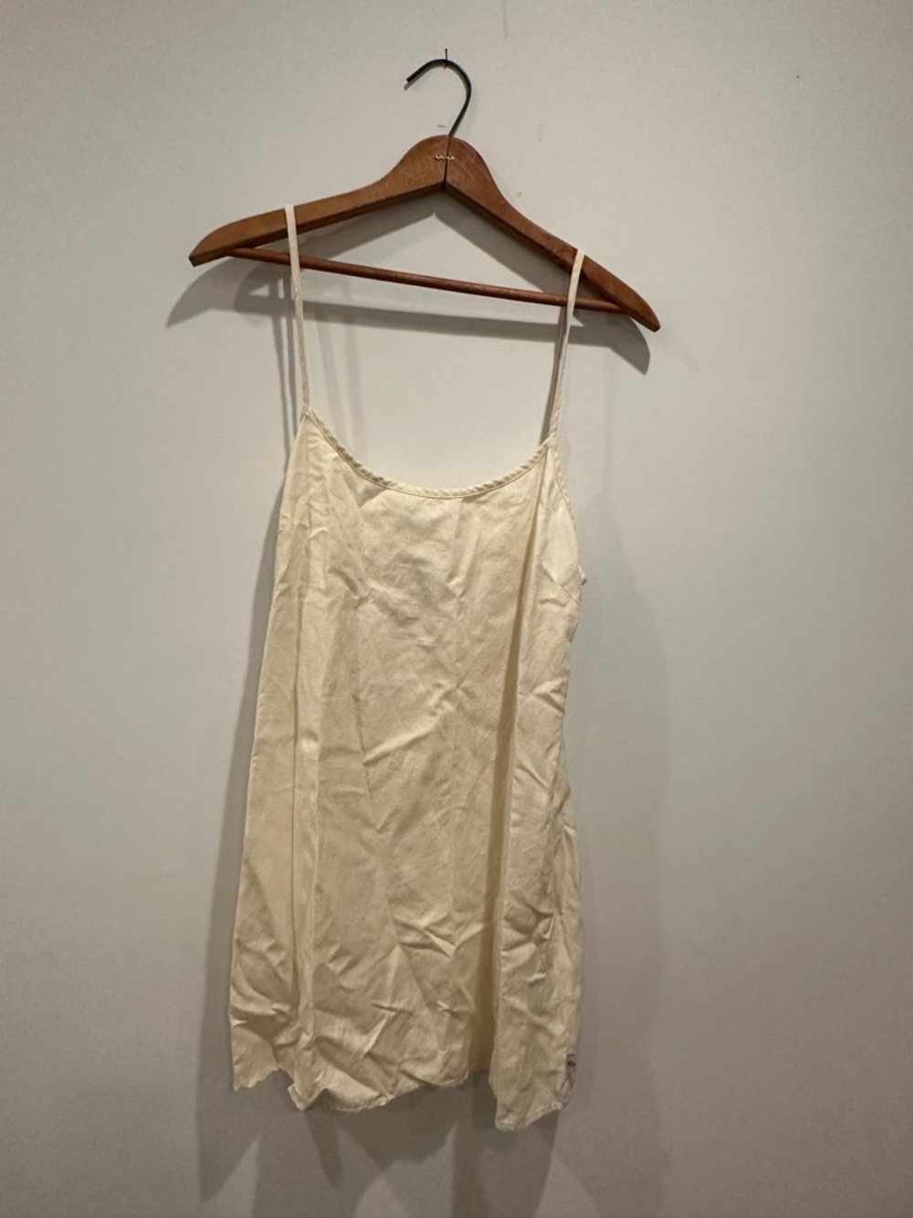 Rhythm Classics Linen Blend Mini Dress Cream Size L